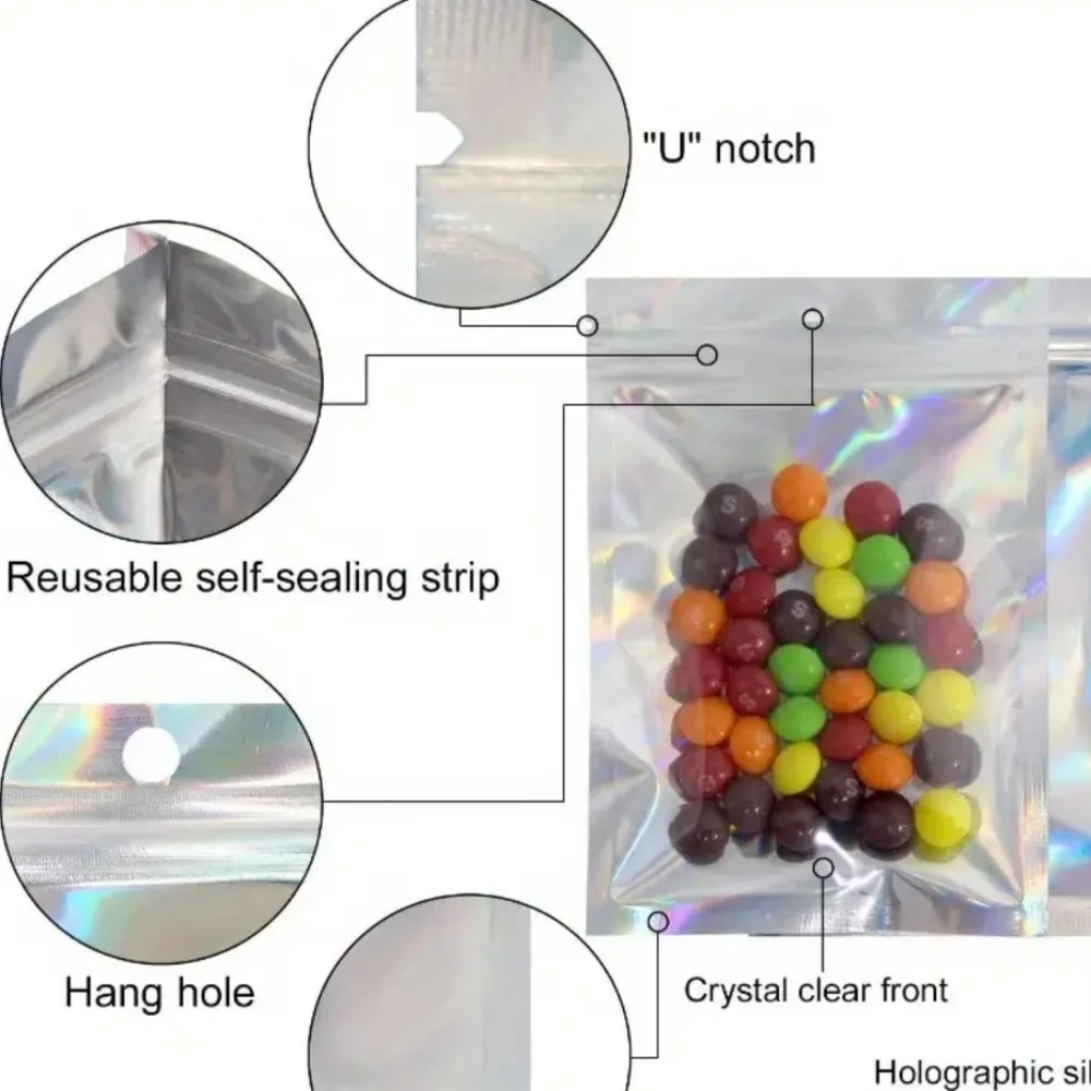 20ct. 4x6 Holographic Durable Gift Bags/Ziplock Storage Bags ✨️PRICE FIRM✨️